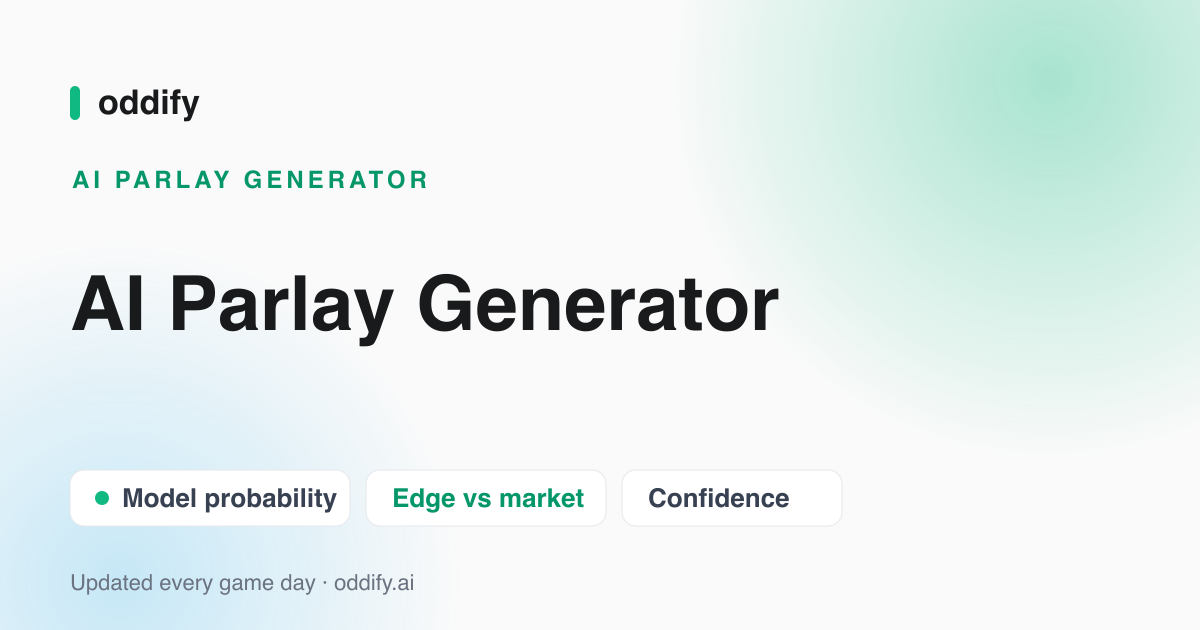 AI Parlay Generator — Oddify's AI model board