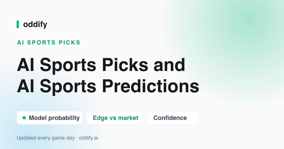 AI Sports Picks and AI Sports Predictions — Oddify's AI model board