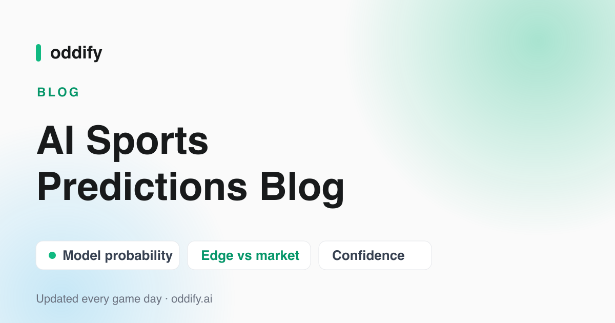 AI Sports Predictions Blog — Oddify's AI model board